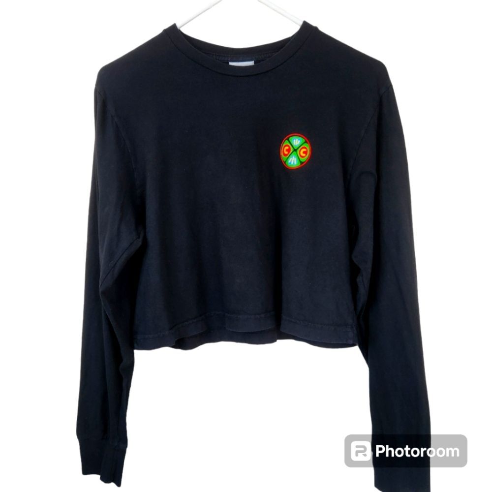 Cross Colours Womens Love In Color Long Sleeve Crop Top Shirt Size Small